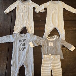 Burts Bees & 1 other, Long Sleave Oneies/Pajamas, Size 3-6 Months